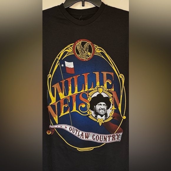 Zion Men’s Willie Nelson Black Graphic Tshirt NWT Size Small - Picture 3 of 3